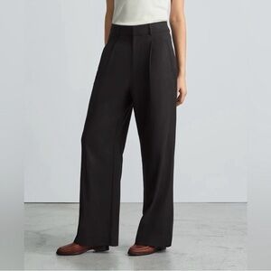 Everlane Way-High Black Trousers - Size 6 Short